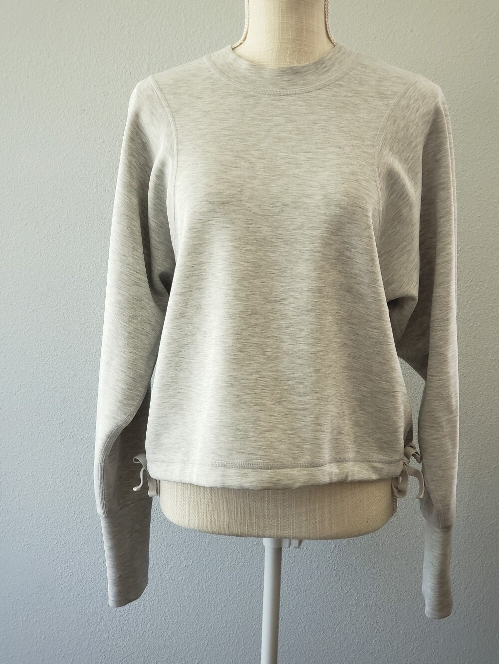 Sweaty Betty Tie Hem Grey Sweatshirt Size 6 (Small)